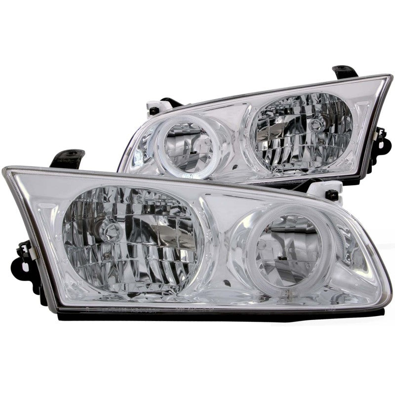 ANZO 2000-2001 Toyota Camry Crystal Headlights w/ Halo Chrome - Mammoth Racing -