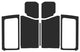 DEI 2019+ Jeep Wrangler JL 2DR Leather Look Headliner Complete Kit - Black - Mammoth Racing -
