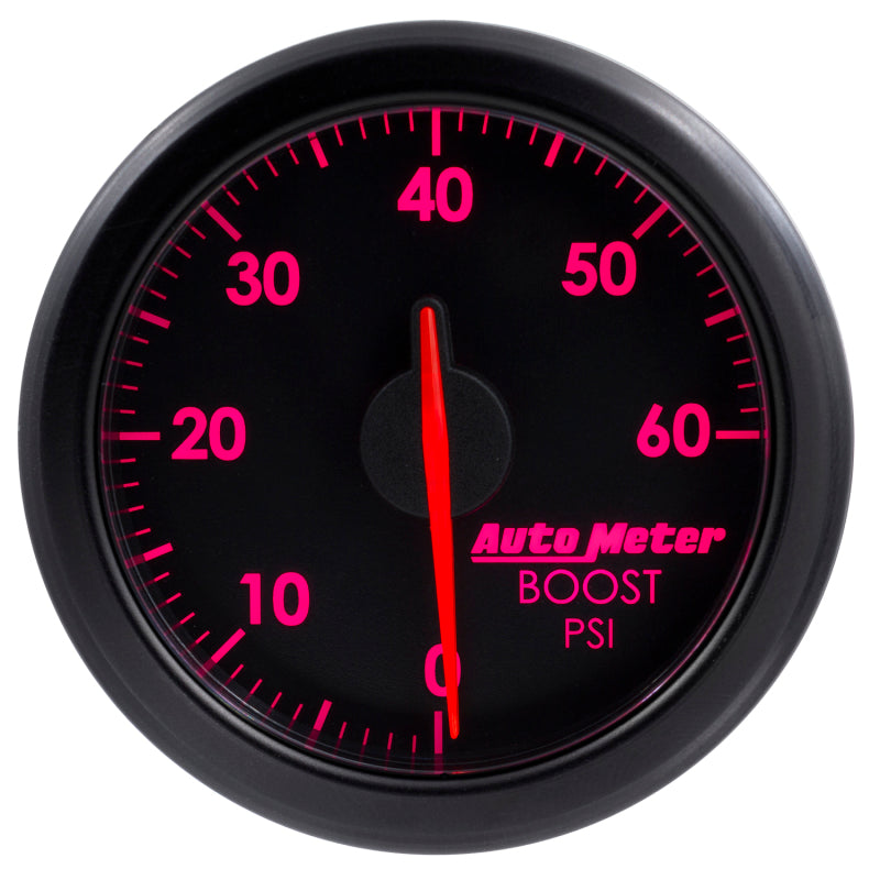 Autometer Airdrive 2-1/6in Boost Gauge 0-60 PSI - Black - My Store