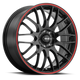 Maxxim Maze 18x7.5 10x110/115 Et45 Black/Red Stripe - Mammoth Racing -