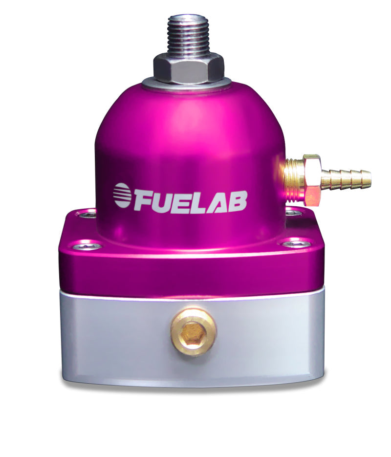 Fuelab 525 TBI Adjustable FPR In-Line 10-25 PSI (1) -6AN In (1) -6AN Return - Purple - Mammoth Racing -