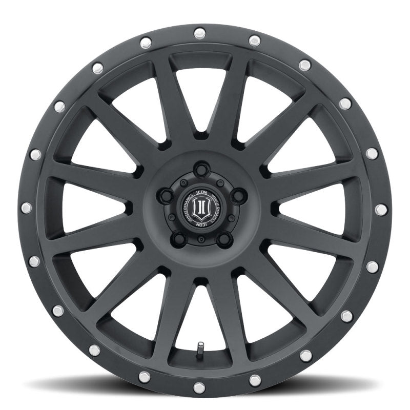 Icon Compression 20x10 6x135 -19mm Offset 4.75inBS Satin Black Wheel - Mammoth Racing -