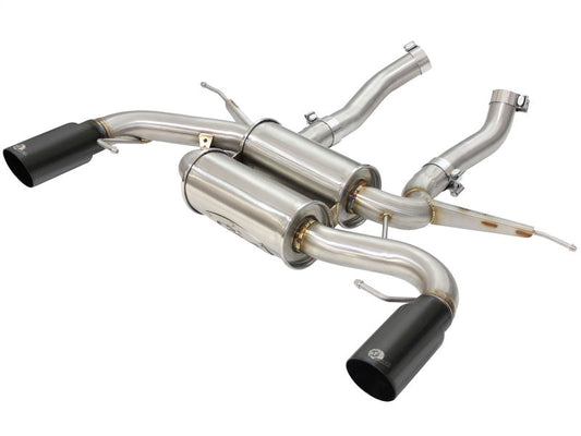 aFe MACHForce XP 2.5in Axle Back Stainless Exhaust w/ Black Tips 07-13 BMW 335i 3.0L L6 (E90/92) N55 - Mammoth Racing -