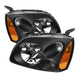 Xtune Mitsubishi Galant 04-08 Amber Crystal Headlights Black HD-JH-MG04-AM-BK - Mammoth Racing -