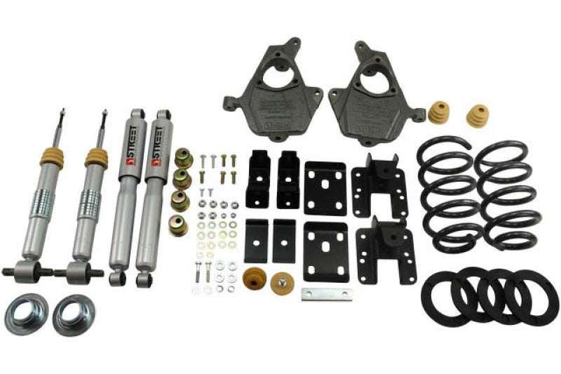Belltech Lowering KIT 14 Chev/GM 1500 Ext/Crw Cab 2WD 3in or 4in Ft/5in or 6in Rr w/ Shocks - Mammoth Racing -