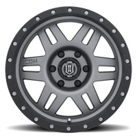 Icon Six Speed 17x8.5 6x5.5 25mm Offset 5.75in BS 108.1mm Bore Titanium Wheel - Mammoth Racing -