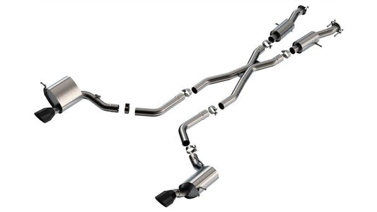 Borla 15-21 Jeep Grand Cherokee SRT 6.4L V8 AWD S-Type Cat-Back Exhaust System - Black Tips T-304SS - My Store