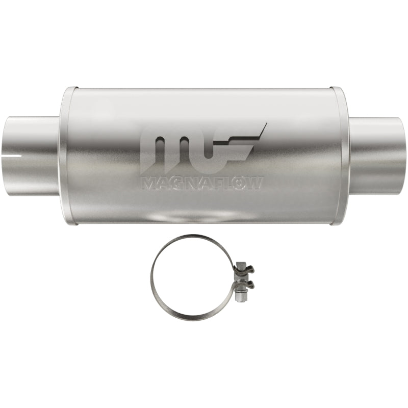 MagnaFlow Muffler Mag DSL SS 7x7x14 4in Inlet 4in Outlet - Mammoth Racing -
