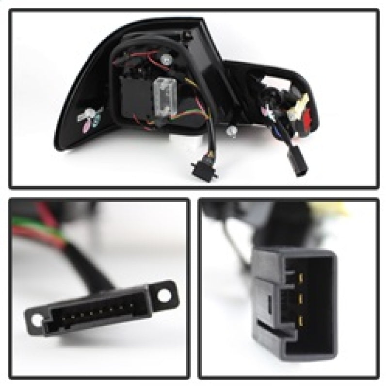 Spyder 04-06 BMW E46 2Dr (Coupe ONLY No Conv.) Lgtbar Styl LED Tail Lghts Blk ALT-YD-BE4604-LBLED-BK - Mammoth Racing -
