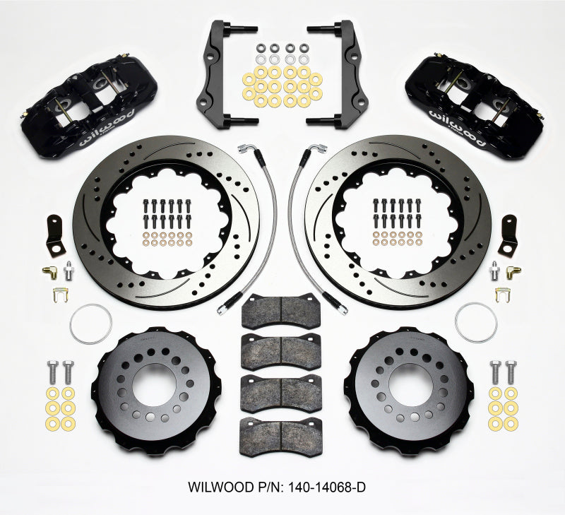 Wilwood Aero4 Rear Kit 14.25in Drilled 2014-Up Challenger w/Lines - My Store