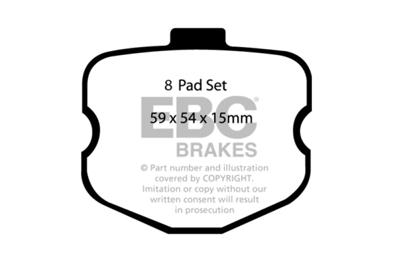 EBC 06-08 Chevrolet Corvette (C6) 7.0 (Z06) Yellowstuff Rear Brake Pads - My Store