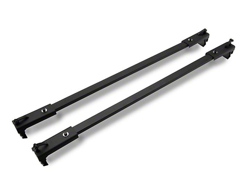 Officially Licensed Jeep 07-18 Jeep Wrangler JK 4Door Two Bar Removable Roof Rack w/ Jeep Logo - Mammoth Racing -