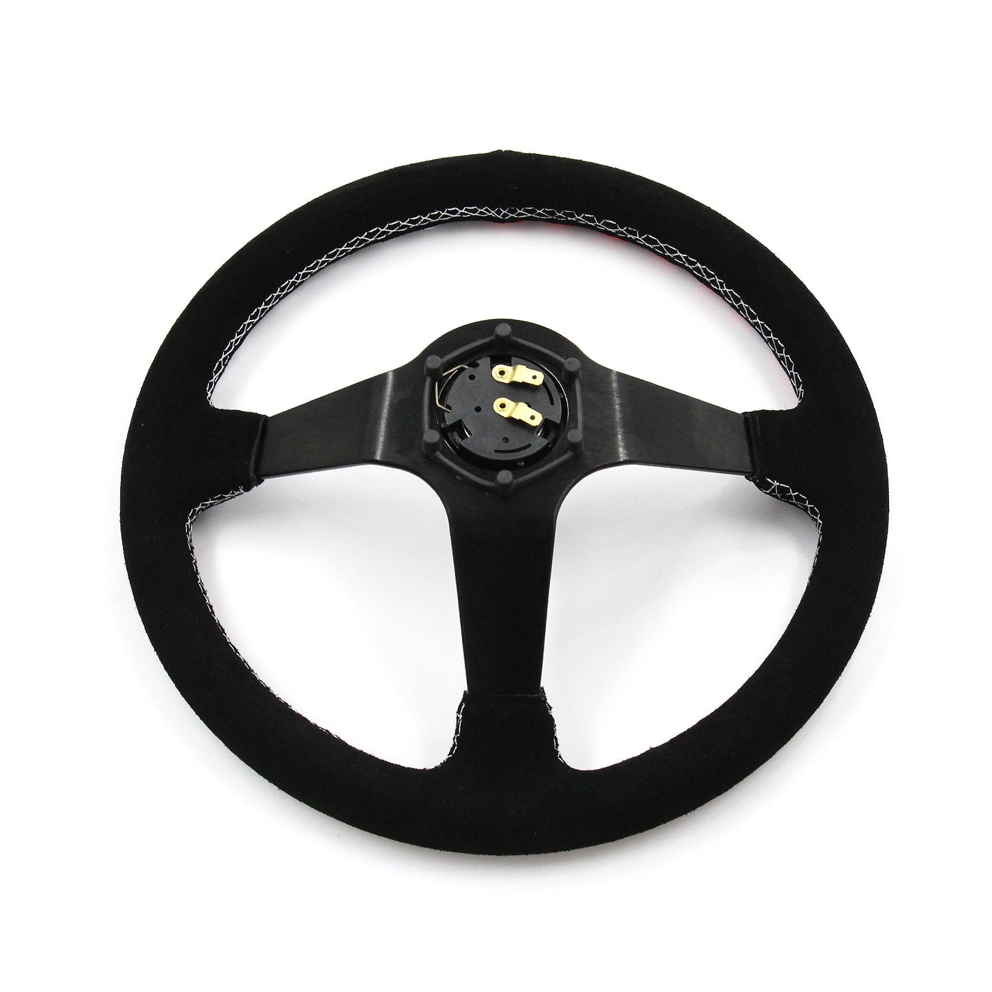 Have Faith John 3 16 Short Hub Adapter + Suede Steering Wheel For 02-06 Mini Cooper E90