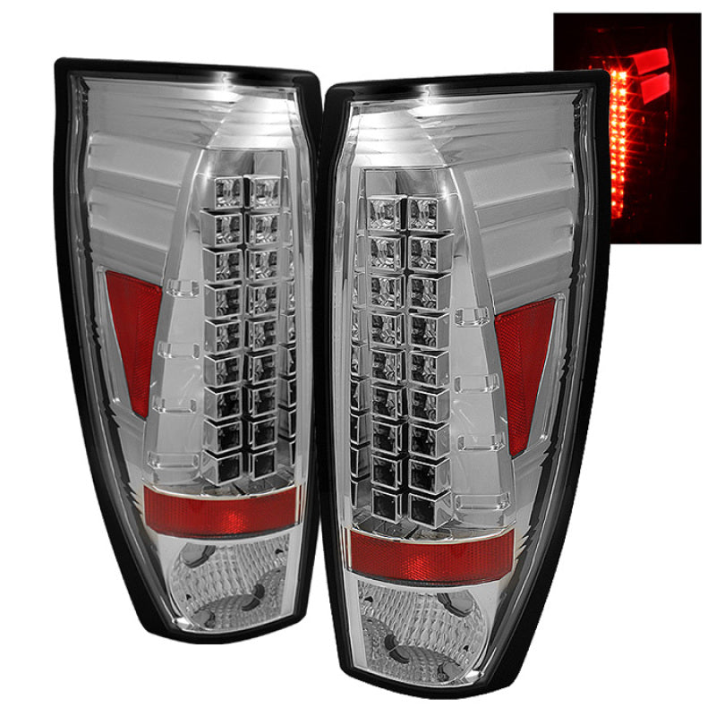 Spyder Chevy Avalanche 02-06 LED Tail Lights Chrome ALT-YD-CAV02-LED-C - Mammoth Racing -