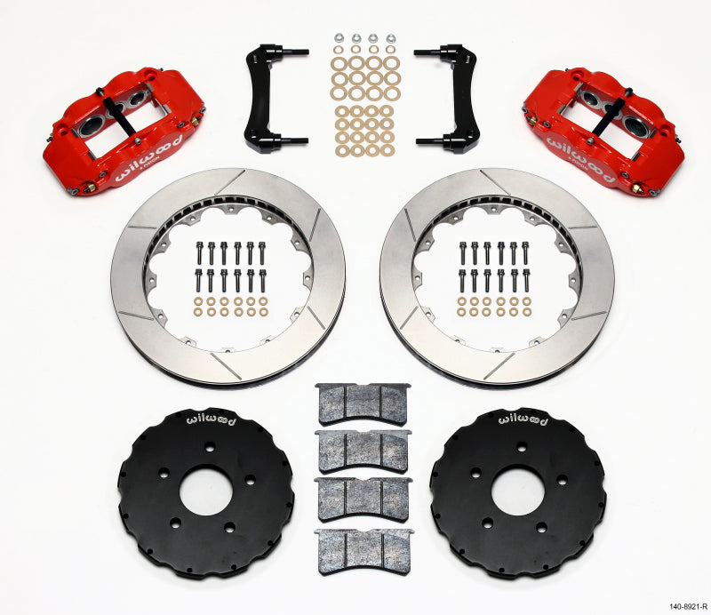 Wilwood Narrow Superlite 6R Front Hat Kit 13.06in Red 2005-up Corvette C6 - My Store