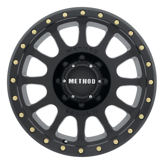 Method Mr305 NV 20x10 -18mm Offset 8x6.5 130.81mm CB Matte Black Wheel