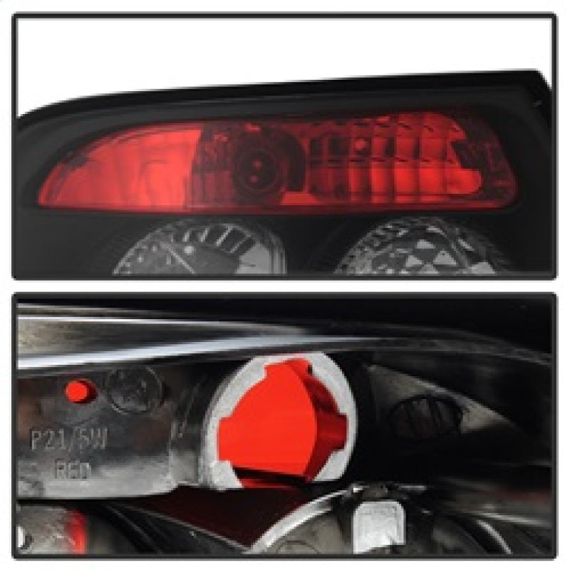 Spyder Audi A4 96-01 Euro Style Tail Lights Black ALT-YD-AA496-BK - Mammoth Racing -