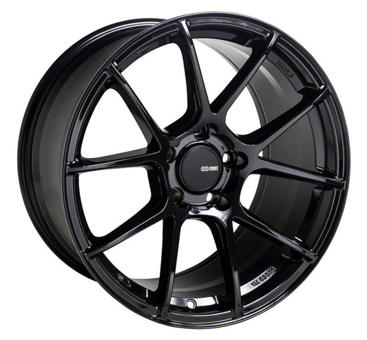 Enkei TS-V 17x9 5x114.3 40mm Offset 72.6mm Bore Glass Black Wheel - Mammoth Racing -