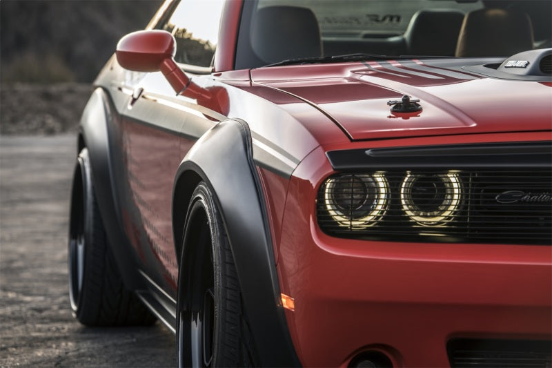 AVS 2008+ Dodge Challenger Smooth Front and Rear Fender Flares - Black (4 Pc) - Mammoth Racing -
