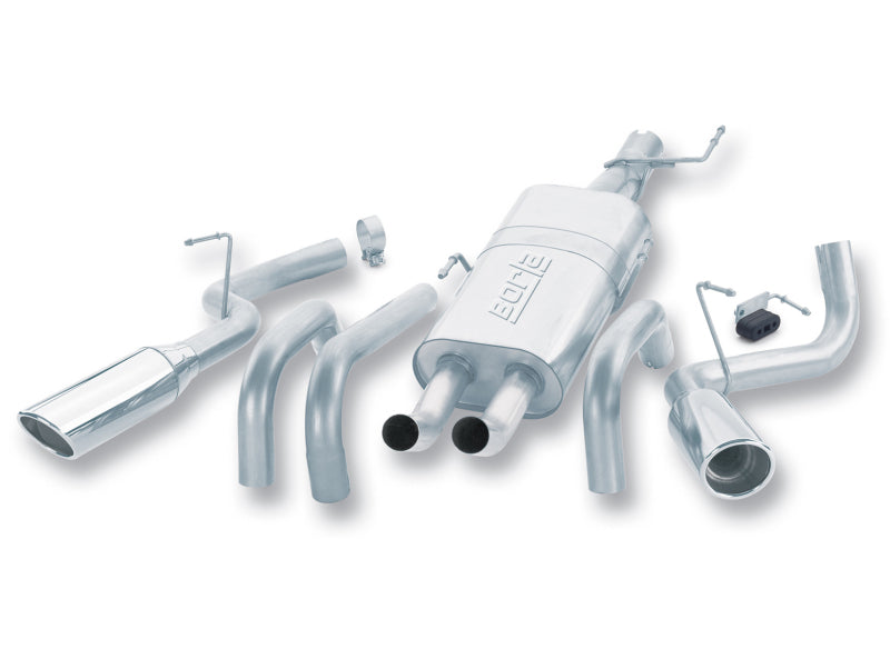 Borla 04-05 Dodge Ram 1500 ST/SLT / 05 Laramie/Hemi Split Side Exit/Oval Tip SS CatBack Exhaust - Mammoth Racing -
