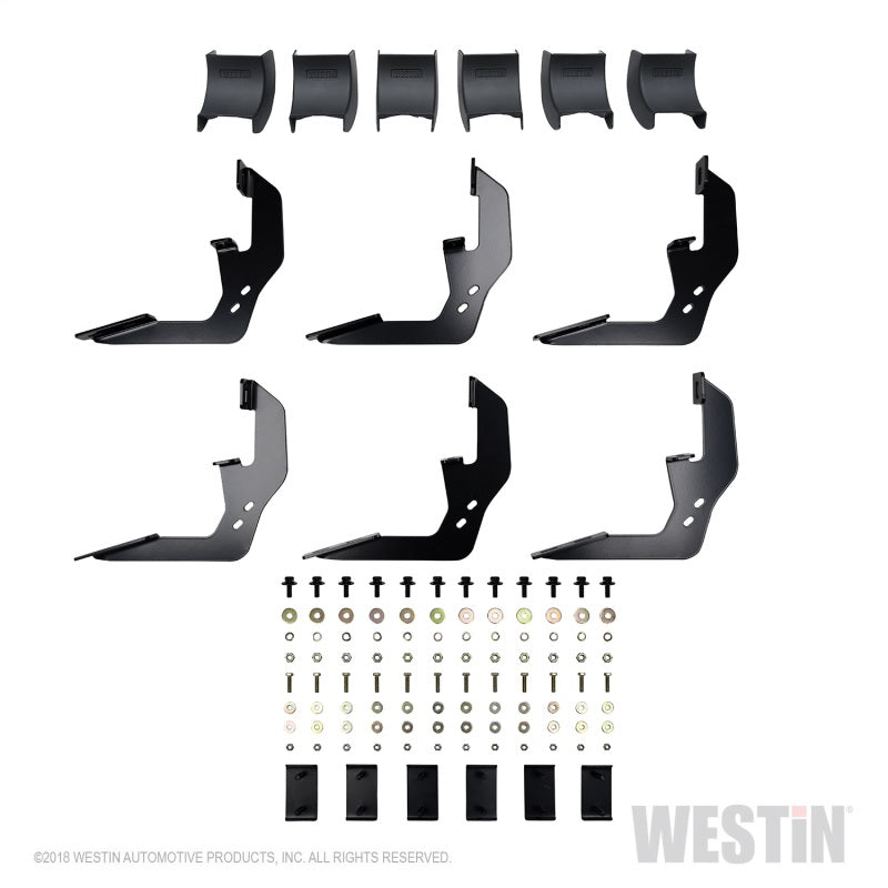 Westin 2019 Chevrolet Silverado/Sierra 1500 Crew Cab R5 Nerf Step Bars - Black - Mammoth Racing -