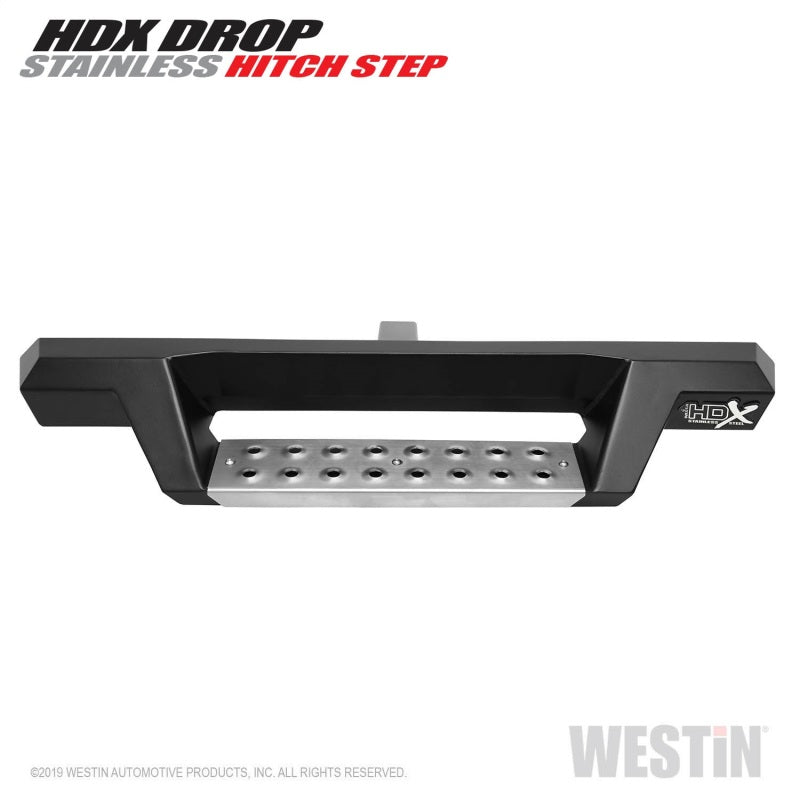 Westin HDX Stainless Drop Hitch Step 34in Step 2in Receiver - Textured Black - Mammoth Racing -