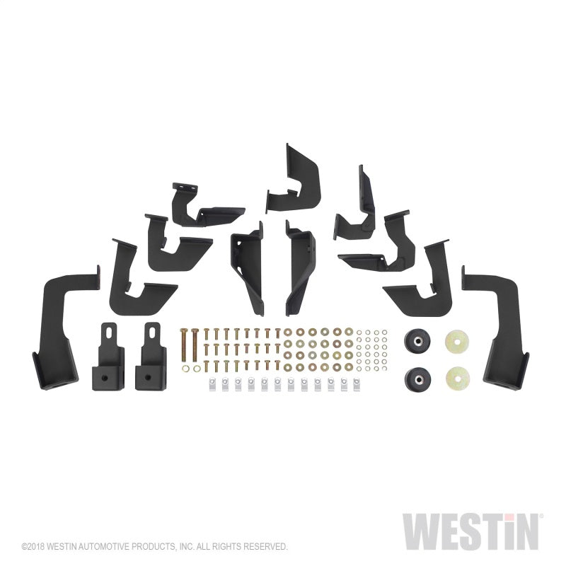 Westin/HDX 07-18 Chevrolet Silverado 1500 Crew (5.5ft) (Excl Classic) Drop WTW Nerf Step Bars - Blk - Mammoth Racing -