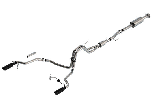 Borla F-150 2021 5.0L 4dr CC SB EC STB Lariat/KR/Pltnm/LTD 3/2.25 SRE Cat-Back S-Type Black CHR Tips - My Store