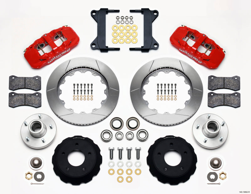 Wilwood Aero6 Front Hub Kit 14.00-Red Chevy C-10 60-87 CPP Drop Spindle - My Store