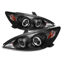 Spyder Toyota Camry 02-06 Projector Headlights LED Halo LED Black High H1 Low H1 PRO-YD-TCAM02-HL-BK - Mammoth Racing -