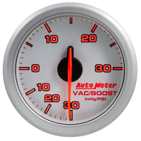 Autometer Airdrive 2-1/6in Boost/Vac Gauge 30in Hg/30 PSI - Silver - My Store