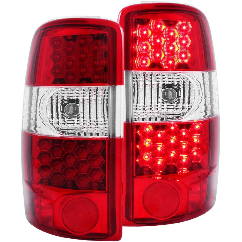 ANZO 2000-2006 Chevrolet Suburban LED Taillights Red/Clear - Mammoth Racing -