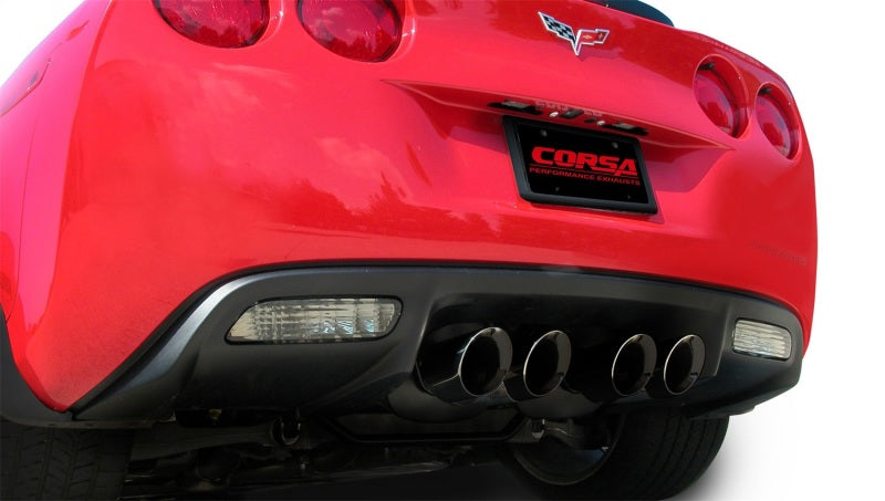 Corsa 06-13 Chevrolet Corvette C6 Z06 7.0L V8 Black Sport Cat-Back Exhaust - Mammoth Racing -