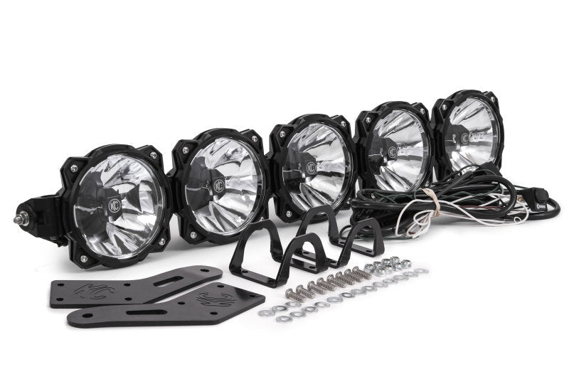 KC HiLiTES Polaris RZR 32in. Pro6 Gravity LED 5-Light 100w Combo Beam Overhead Light Bar System - Mammoth Racing -