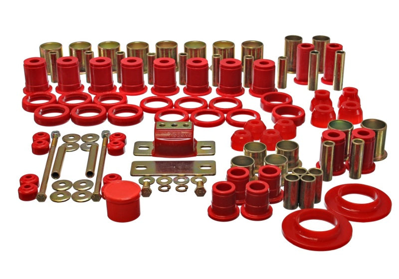 Energy Suspension 78-87 Oldsmobile Cutlass/442/F-85/Europa Red Hyper-flex Master Bushing Set - Mammoth Racing -