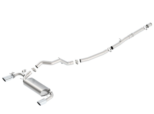 Borla 16-17 Ford Focus RS 2.3L MT Round Angle-Cut Tips Split Rear Exit ATAK Catback Exhaust - My Store
