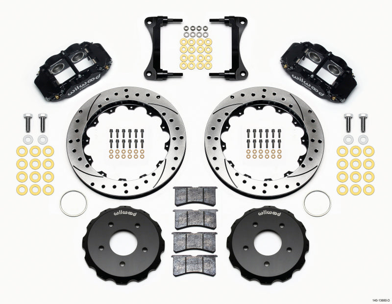 Wilwood Narrow Superlite 4R Front Hat Kit 12.88in Drill 2007-Up Jeep Wrangler - My Store