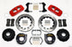 Wilwood Aero4 Rear P-Brake Kit 14.00in Drill Red Big Ford New Style 2.50in Offset - Mammoth Racing -