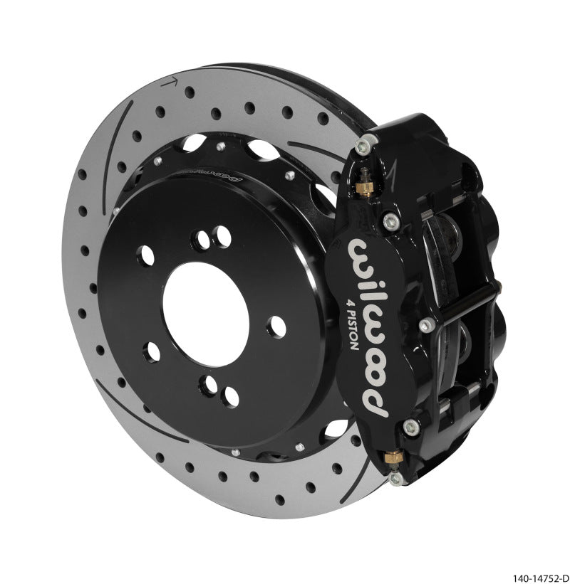 Wilwood Narrow Superlite 4R Rear Kit 12.88in Drilled/Slotted Black 00-06 BMW M3 E46 - My Store
