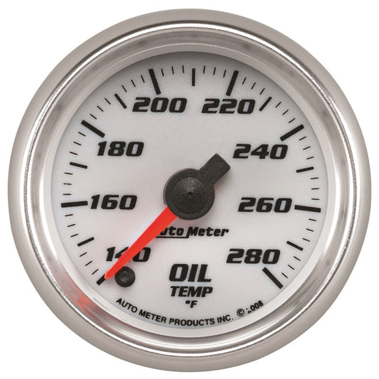 Autometer Pro-Cycle Gauge Oil Temp 2 1/16in 140-280f Digital Stepper Motor White - My Store