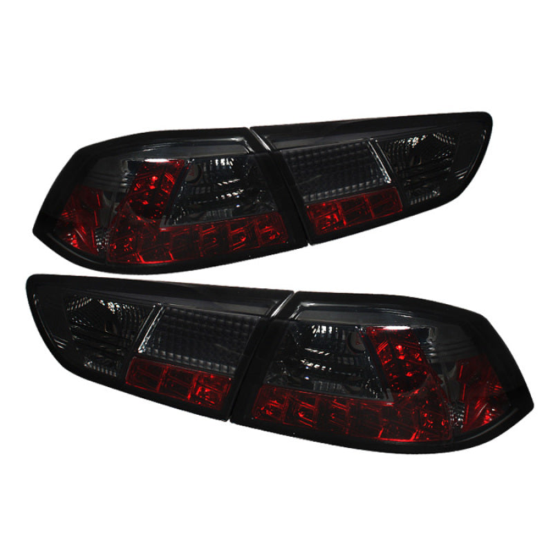 Spyder Mitsubishi Lancer/Evolution X 08-14 LED Tail Lights Smke ALT-YD-MITEVO1008-LED-SM - Mammoth Racing -