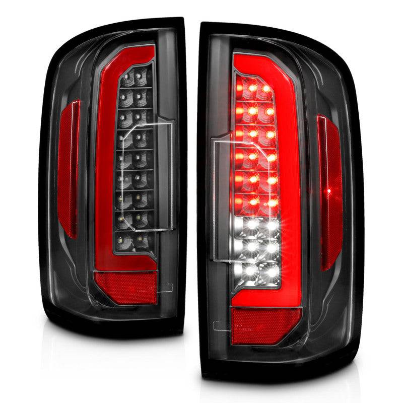 ANZO 15-21 Chevrolet Colorado Full LED Tail Lights w/ Red Lightbar Black Housing Clear Lens - My Store