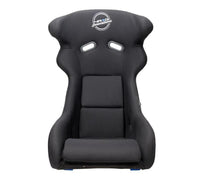 NRG FRP Bucket Seat - White Finish with Arrow Embroidery And Blue Side Mount Bracket - My Store