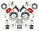 Wilwood Forged Dynalite Front Kit 11.00in Drill-Red 65-68 Chevy Impala -Drum Spindle - Mammoth Racing -