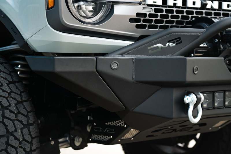 DV8 Offroad 2021+ Ford Bronco Modular Front Bumper Winch Capable w/ Auxiliary Light Mounts - Mammoth Racing -