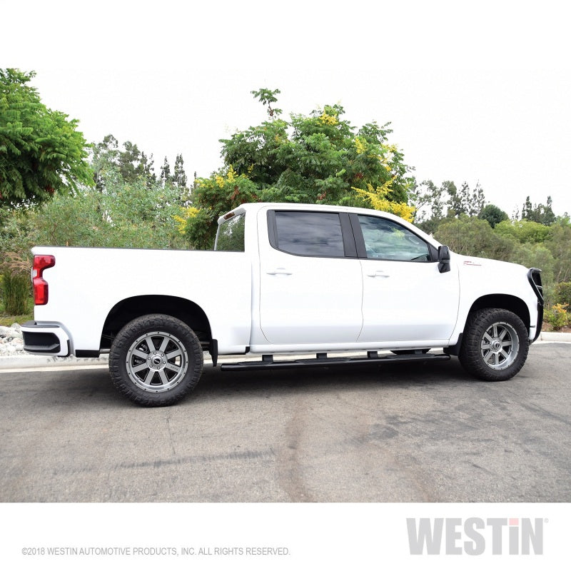 Westin 2019 Chevrolet Silverado/Sierra 1500 CC (5.5ft) PRO TRAXX 5 WTW Oval Nerf Step Bars - Black - Mammoth Racing -