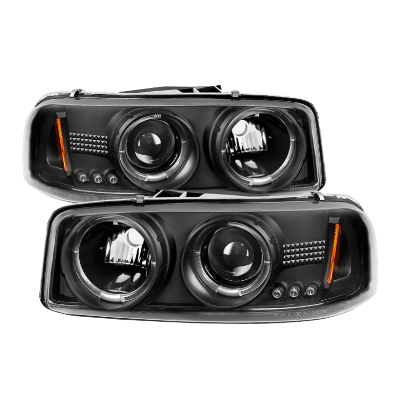 Spyder GMC Sierra 1500/2500/3500 99-06 Projector Headlights LED Halo LED Black PRO-YD-CDE00-HL-BK - Mammoth Racing -