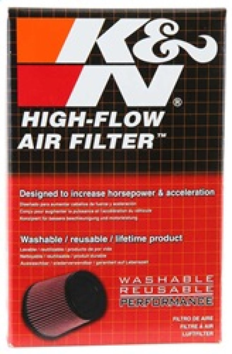 K&N Universal Custom Air Filter - Oval - Red - 51mm Neck Flange - Mammoth Racing -