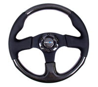 NRG Carbon Fiber Steering Wheel (315mm) Leather Trim w/Black Stitching - My Store