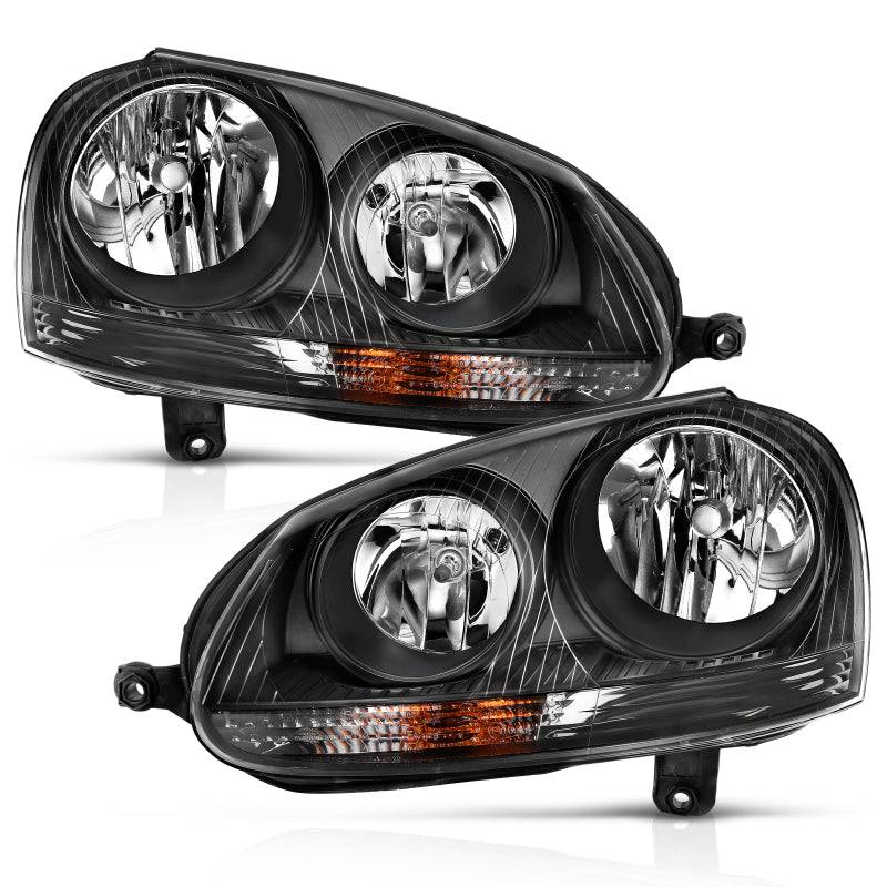 ANZO 2006-2009 Volkswagen Us Rabbit Crystal Headlight Black (Halogen Only) - My Store